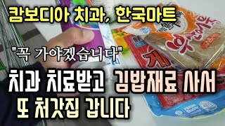 캄보디아 치과 치료받고 김밥재료 사서 또 처갓집 갑니다