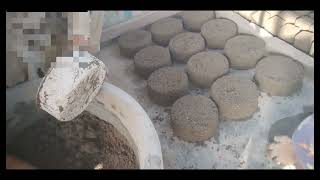 New ASMR shapes making of white gritty #viral #cementart #asmr #cement #satisfying