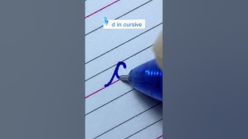 How to write d in cursive #Shorts #english #cursivewriting #handwriting #calligraphy