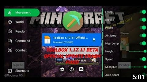 TOOLBOX FOR MCPE 1.17.11 CRASH FIXED  BETA  OFFICIAL BY FARIZ MCPE 😱✅