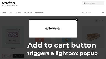 How to create a modal when clicking the "Add to cart" button in WooCommerce