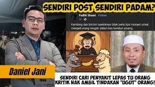 FADLI KOYAK! SENDIRI POST SENDIRI CARI PENYAKIT! LEPAS DELETE POSTING SEBUK NAK SAMAN ORANG!
