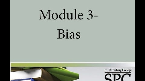Module 3 - Bias