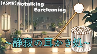 【ASMR/声なし】~静寂の耳かき処~耳かき専門店ロールプレイ（耳かき・梵天・綿棒・タオル） BGMなしVer.　#asmr #notalking