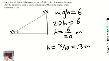 Finding Distance Traveled by Block Using Gravitational Potential Energy and Work
