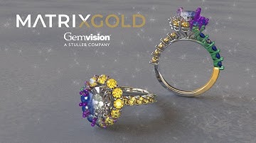 Halo Ring Designed in MatrixGold - Speed Modeling