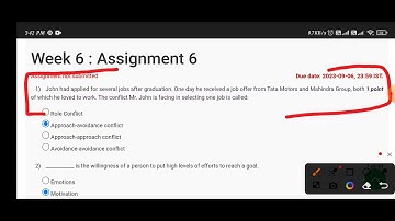 Organizational Behaviour week 6 Assignment NPTEL 2023