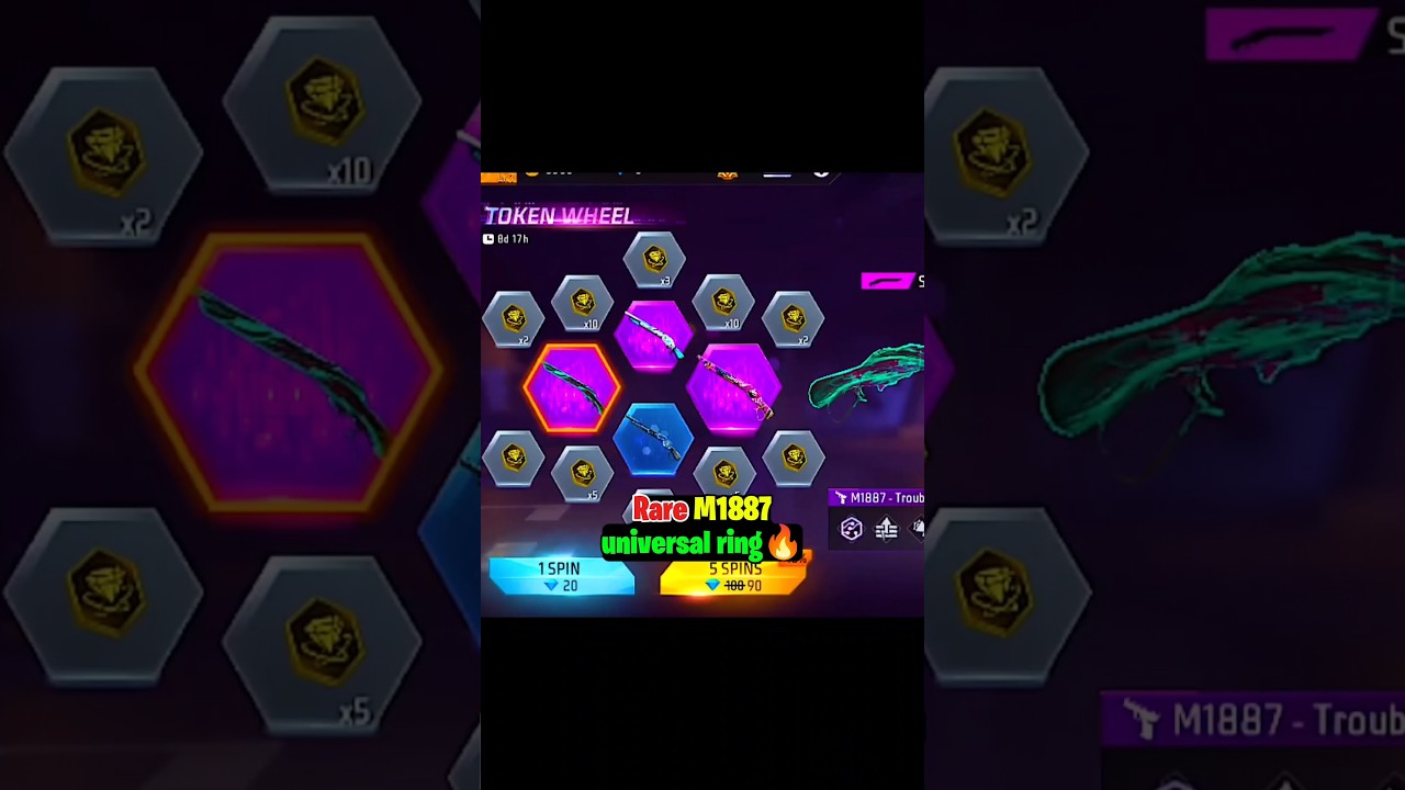 Rare M1887 skins ring event😲.. Garena free fire official news💥 