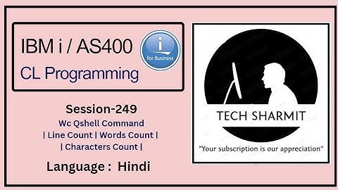 Line, word, characters count using wc qshell command | wc qshell command fin ibmi / as400 |