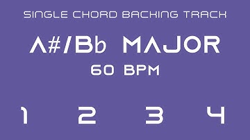 Single Chord Backing Track - A# or Bb Major - 60 bpm