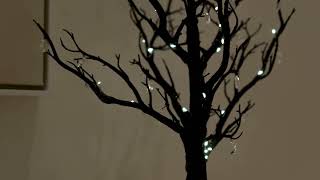 August Leo 29 Led Halloween Tree With Teardrop Crystals