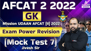 AFCAT 2 2022 | AFCAT GK Revision Classes | AFCAT Mock Test by Jivesh Sir