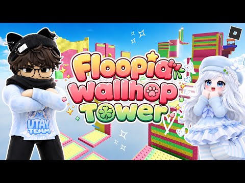 CHALLENGING UTAY TO A WALLHOP SKILL DUEL IN FLOOPIA WALLHOP TOWER !!!