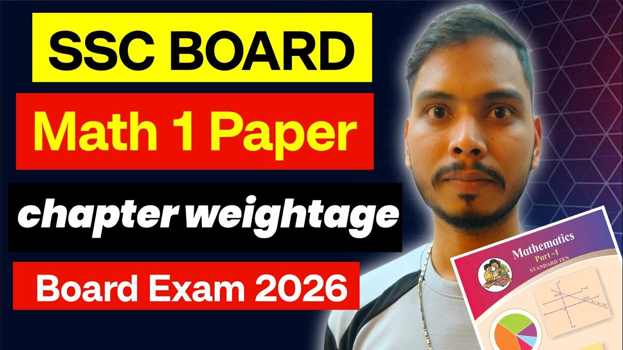 class 10 maths 1 weightage chapter wise marks 2026 | sd tech - YouTube