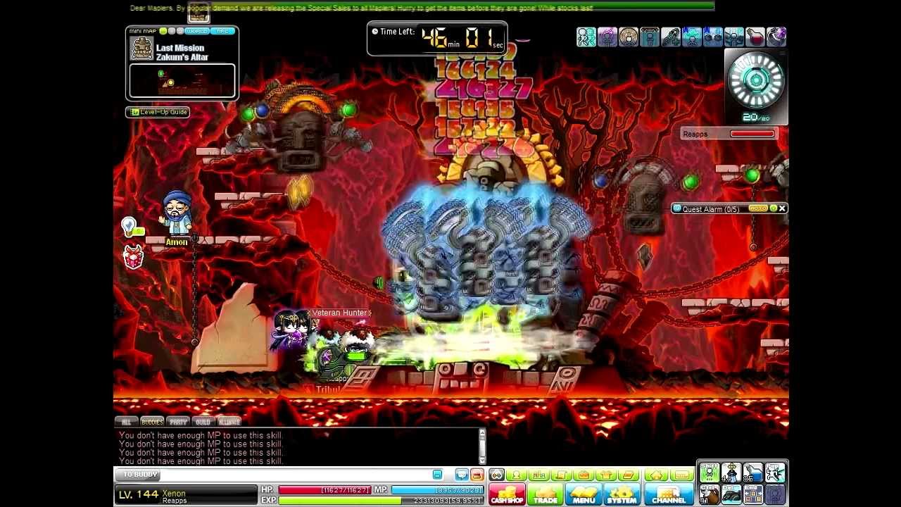 MapleStory: Xenon (unfunded) Lvl 144 Zakum solo