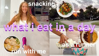 WHAT I EAT IN A DAY as a runner + lots of snacking