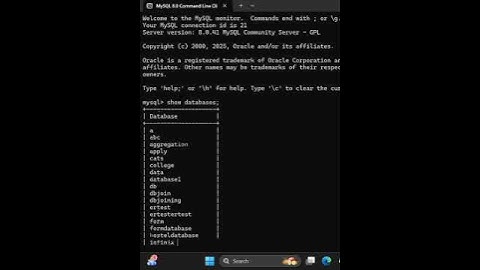 Accessing Databases using MySQL Command Line Client | SQL Basics | #Shorts