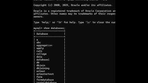 Accessing Databases using MySQL Command Line Client | SQL Basics | #Shorts