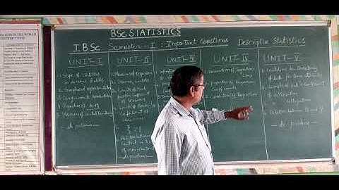 I BSc Statistics Semester 1-- Important Questions