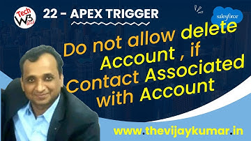 22 Apex Trigger -  Do not allow delete Account, if any of related Contact associated with Account
