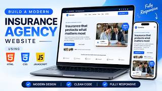 Build a Modern Insurance Agency Website Using HTML CSS And JavaScript