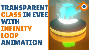 Transparent glass in Evee with an animated infinity loop in blender 2.9