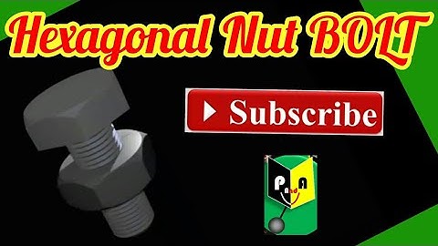 Hexagonal nut and Bolt animation 3d hd