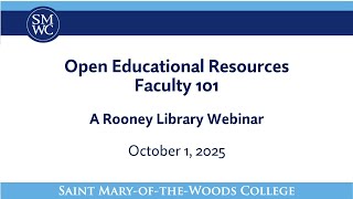 Open Educational Resources: Faculty 101
