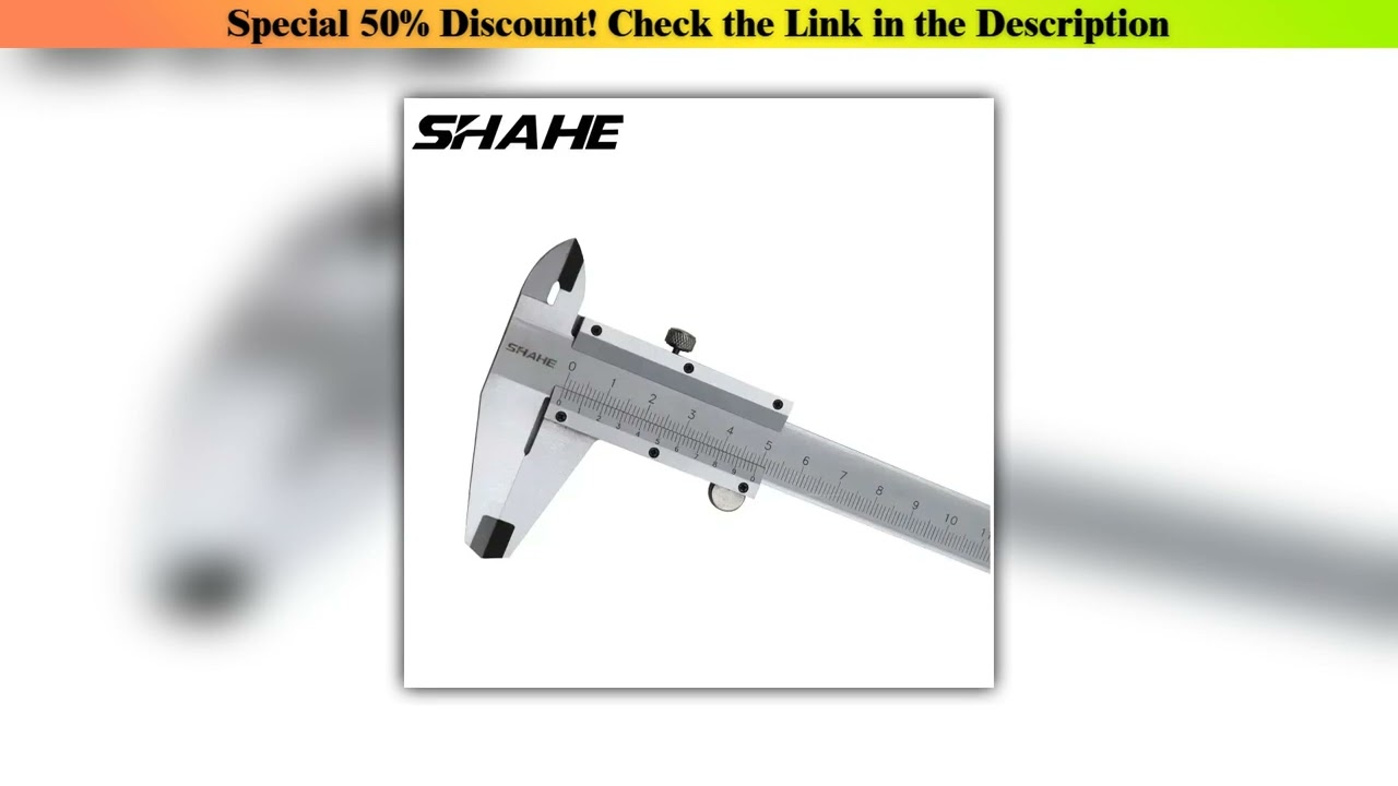 Slide SHAHE High Precision 0.02mm Vernier Caliper Stainless Steel Vernier Calipers for Inside, Outs