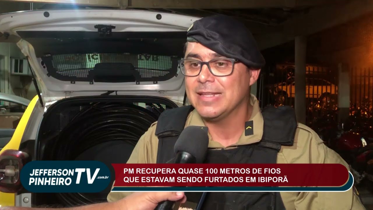 PM RECUPERA QUASE 100 METROS DE FIO FURTADOS NA AV. MÁRIO DE MENEZES EM IBIPORÃ 