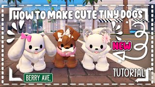 NEW **CUTE TINY DOGS** STEP BY STEP TUTORIAL || BERRY AVENUE 😍🐩