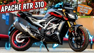 TVS APACHE RTR 310🥵JUST 3.10 LAKHS😂CRUISE CONTROL ON 300CC BIKE😱WHEELIE CONTROL??