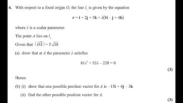 Pure Math P4 May/June 2024 [Q6]| Pearson Edexcel IAL WMA 14/01| Vectors, Area of triangle by Vectors