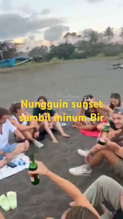 Nyantai sederhana minum b1r di pantai canggu bareng bule #balilife