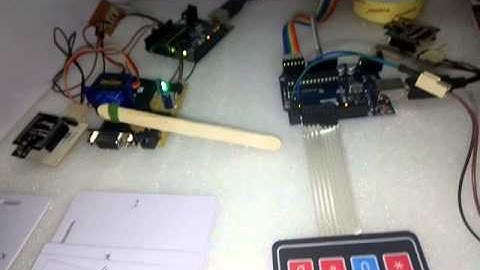 Arduino +RFID + ZigBee + Keypad + Servo motor gate (Rs.9000/-)