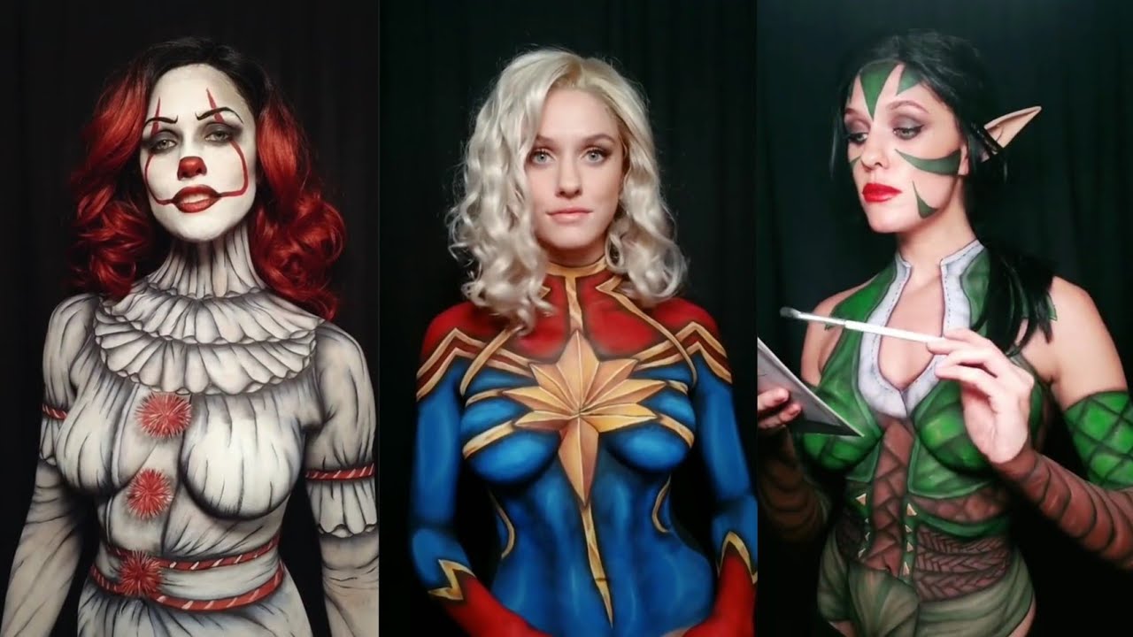 Body Paint with Various Characters TikTok Sky YouTube
