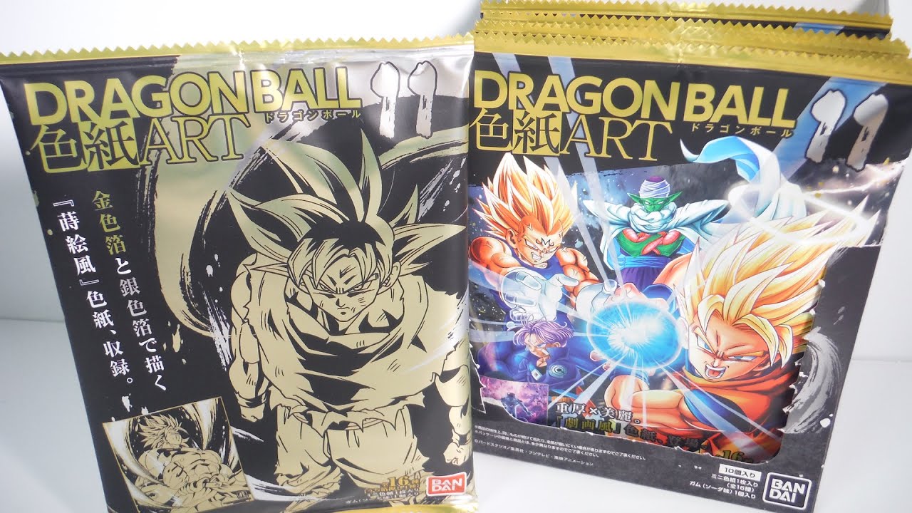 フルコンプするまで開封 ドラゴンボール色紙ａｒｔ１２ 全16種 開封 Dragonball Shikishi Art12 色紙アート１２ 食玩 Japanese Candy Toys Youtube