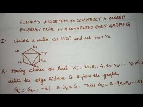 Fleury's Algorithm to construct Closed Eulerian Trail