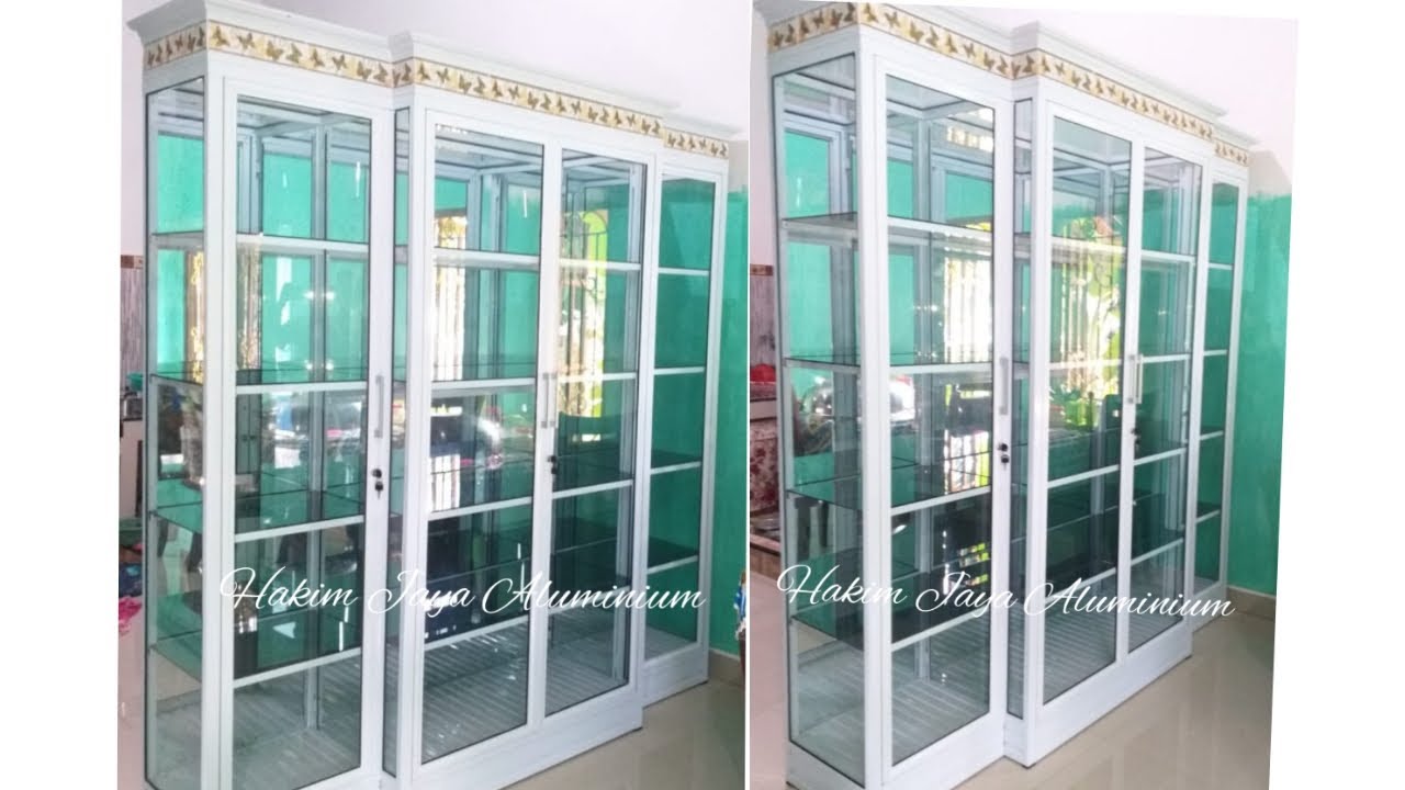LEMARI PECAH BELAH KOMBINASI KACA CERMIN MODEL TERBARU