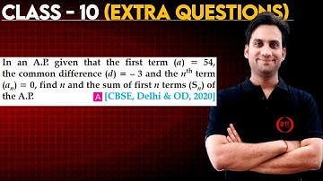 In an A.P. given that the first term (a) = 54, the common difference (d) = -3 and the nᵗʰ term (aₙ)