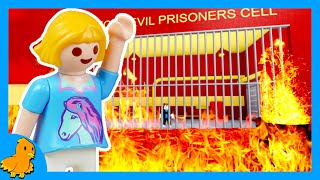 Im Gefängnis, aber der Boden ist Lava!🔥 Wird Hannah entkommen?!😅 Roblox | Playmobil Familie Vogel