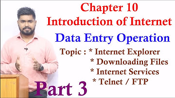 Introduction of Internet | Part 3 | Chapter 10 | Telnet FTP To CC BCC IP| Data Entry Operation|NIOS|