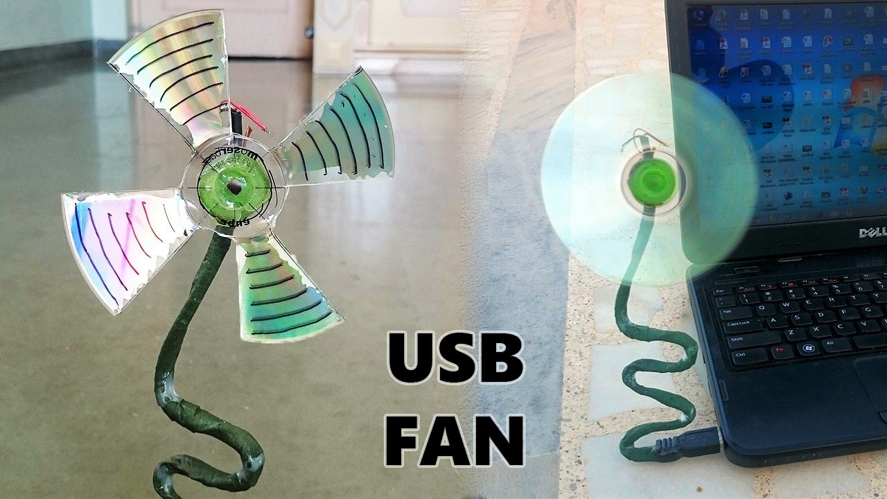 garage diameter madras How to Make a USB Fan using CD at Home - Easy Way - YouTube