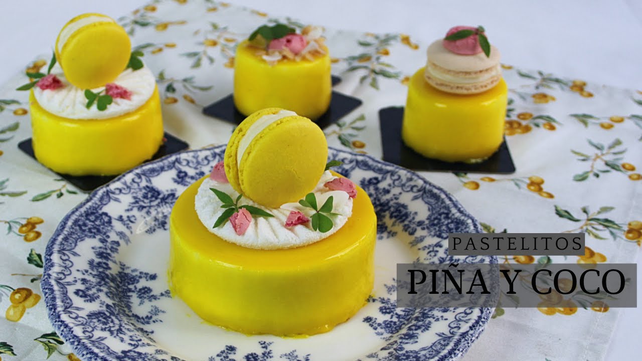 Pastelitos de piña y coco 🍍🥥. Mini tartas individuales.