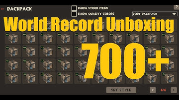 TF2:Uncrating World Record Attempt- Over 700 Crates!! (1 Hour Video!)