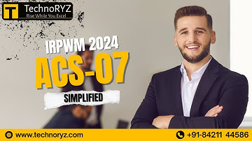 ✨ ACS-07 IRPWM 2024 Made Easy | TechnoRYZ Notes + MCQs | आसान व्याख्या व प्रश्न