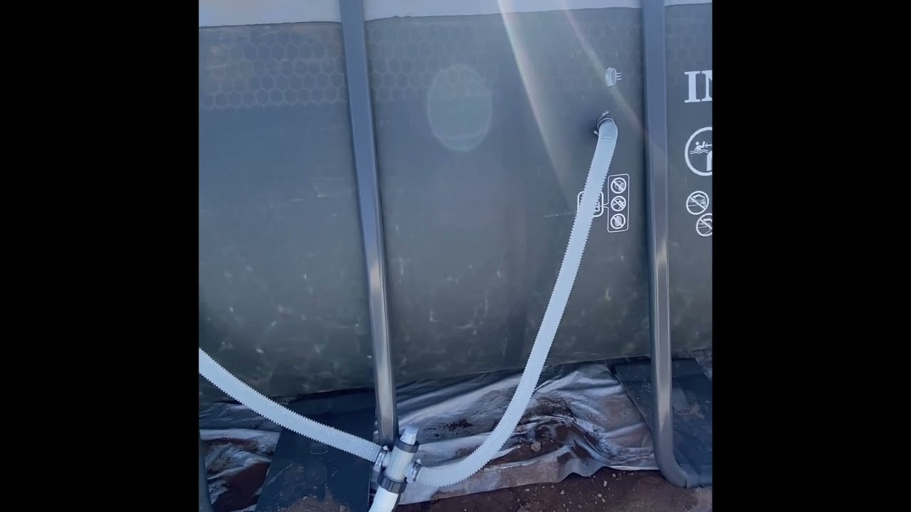 Intex Above Ground Pool Install - Filter and Pump Connections