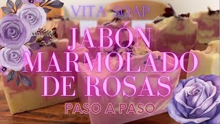 🌹✨ Jabón Marmolado de rosas🌹✨ Tutorial paso a paso🎨🌹🧼 🛁✨💖