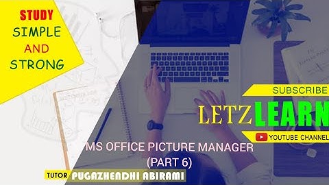 CHANGING FILE FORMAT FOR IMAGE IN MS OFFICE PICTURE MANAGER (PART 6) IN TAMIL