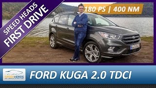 2017 Ford Kuga ST-Line Test (180 PS, 2.0 TDCI AWD) - Fahrbericht - Review - Speed Heads(Ford Kuga ST-Line Test: Betont sportlich geht der neue Ford Kuga ST-Line des Modelljahres 2017 ins Rennen. Wir wollen wissen, ob dieser SUV tatsächlich ..., 2016-12-29T15:17:14.000Z)